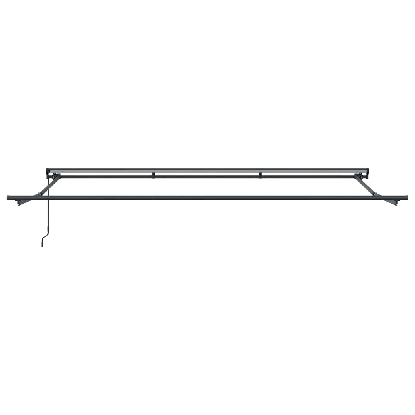 vidaXL Manual Retractable Awning Yellow, Grey and White 4.5 x 3.5 m 5