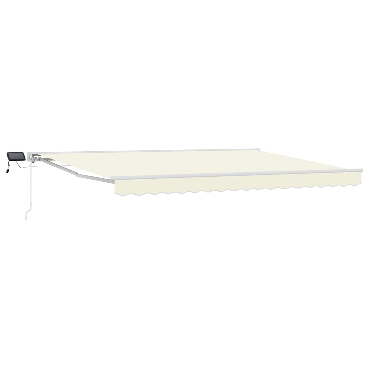 vidaXL Manual Awning Frame with LEDs Cream and White 4.5 x 3 m 2