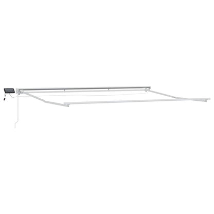 vidaXL Manual Awning Frame with LEDs Anthracite and White 4.5 x 3.5 m 4