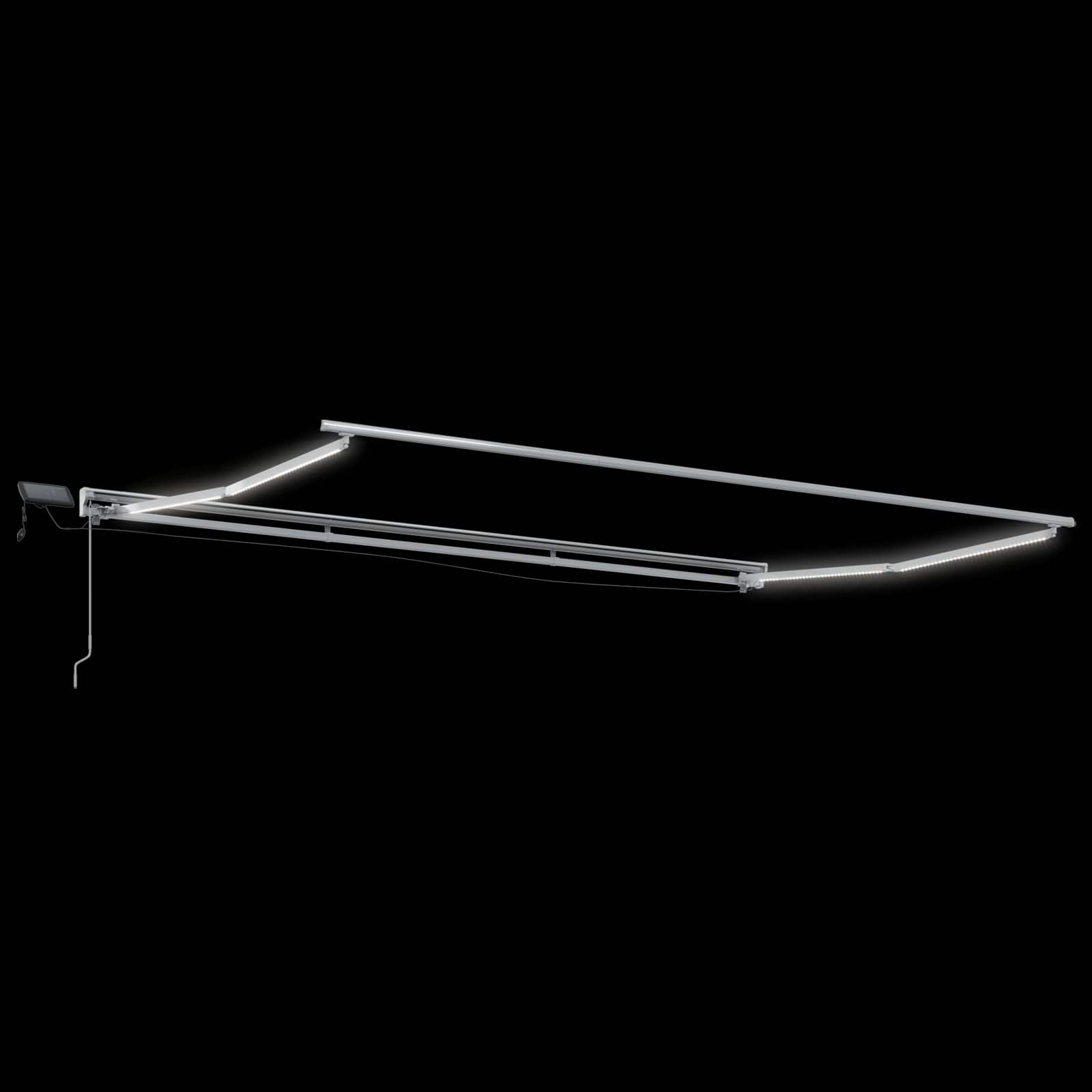 vidaXL Manual Awning Frame with LEDs Anthracite and White 4.5 x 3.5 m 6