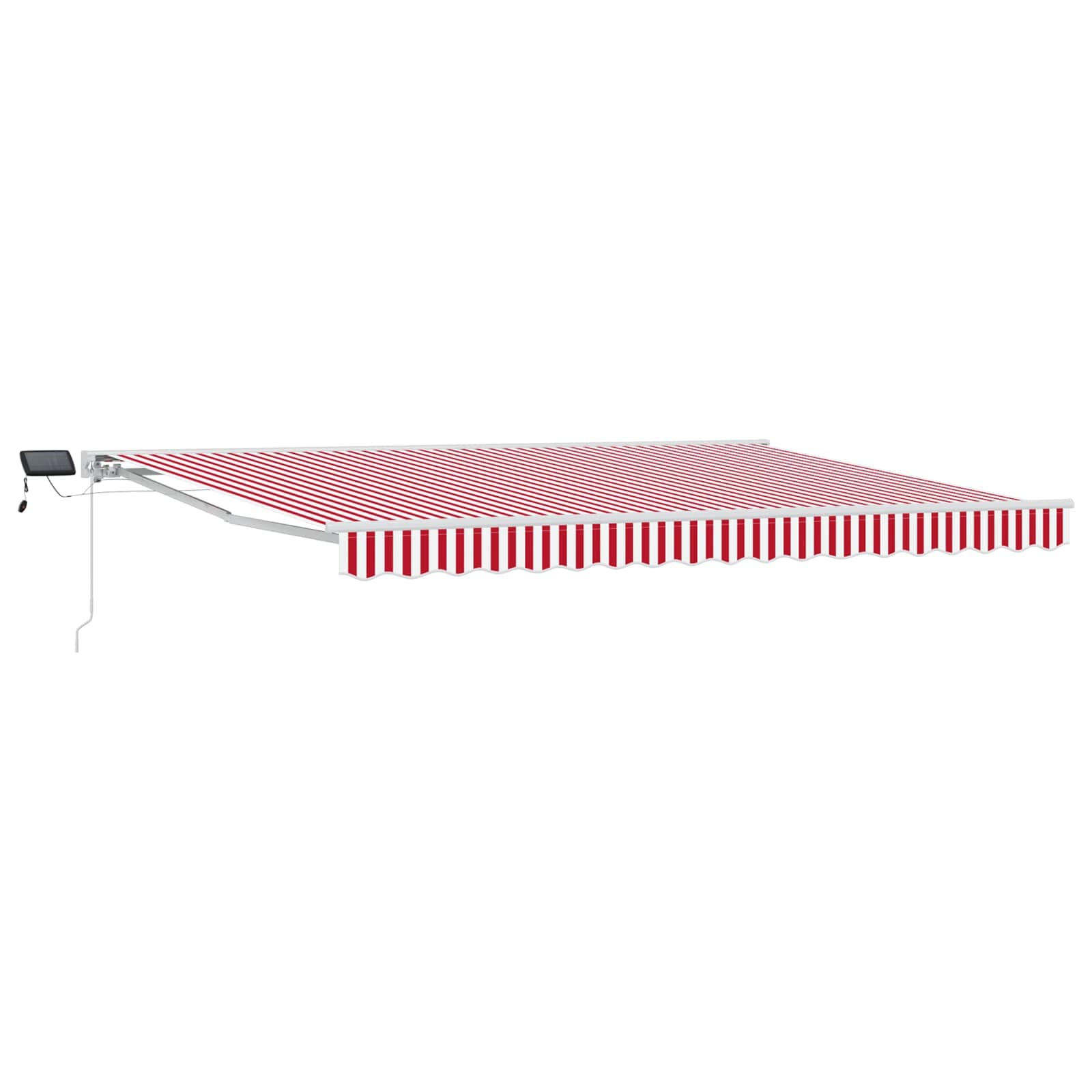 vidaXL Manual Awning Frame with LEDs Red and White 4.5 x 3.5 m 2