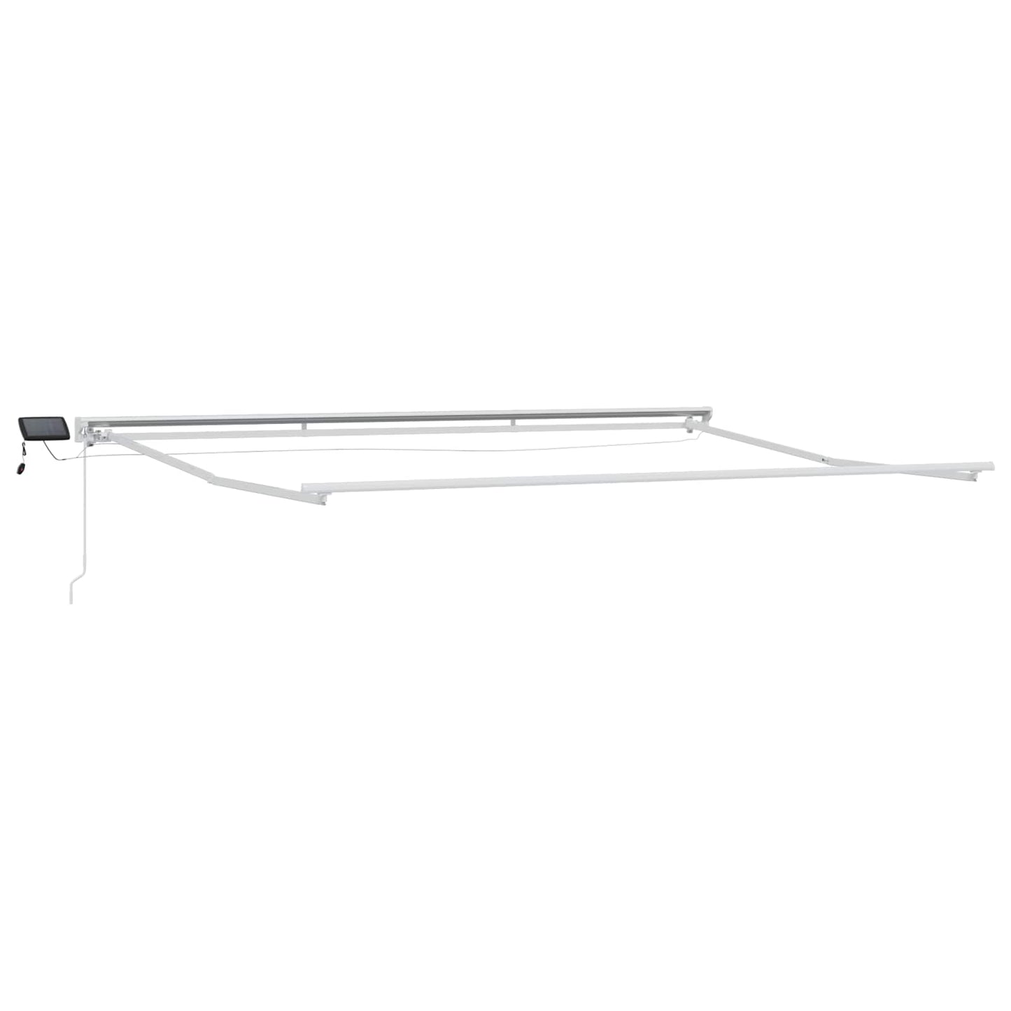 vidaXL Manual Awning Frame with LEDs Red and White 4.5 x 3.5 m 4