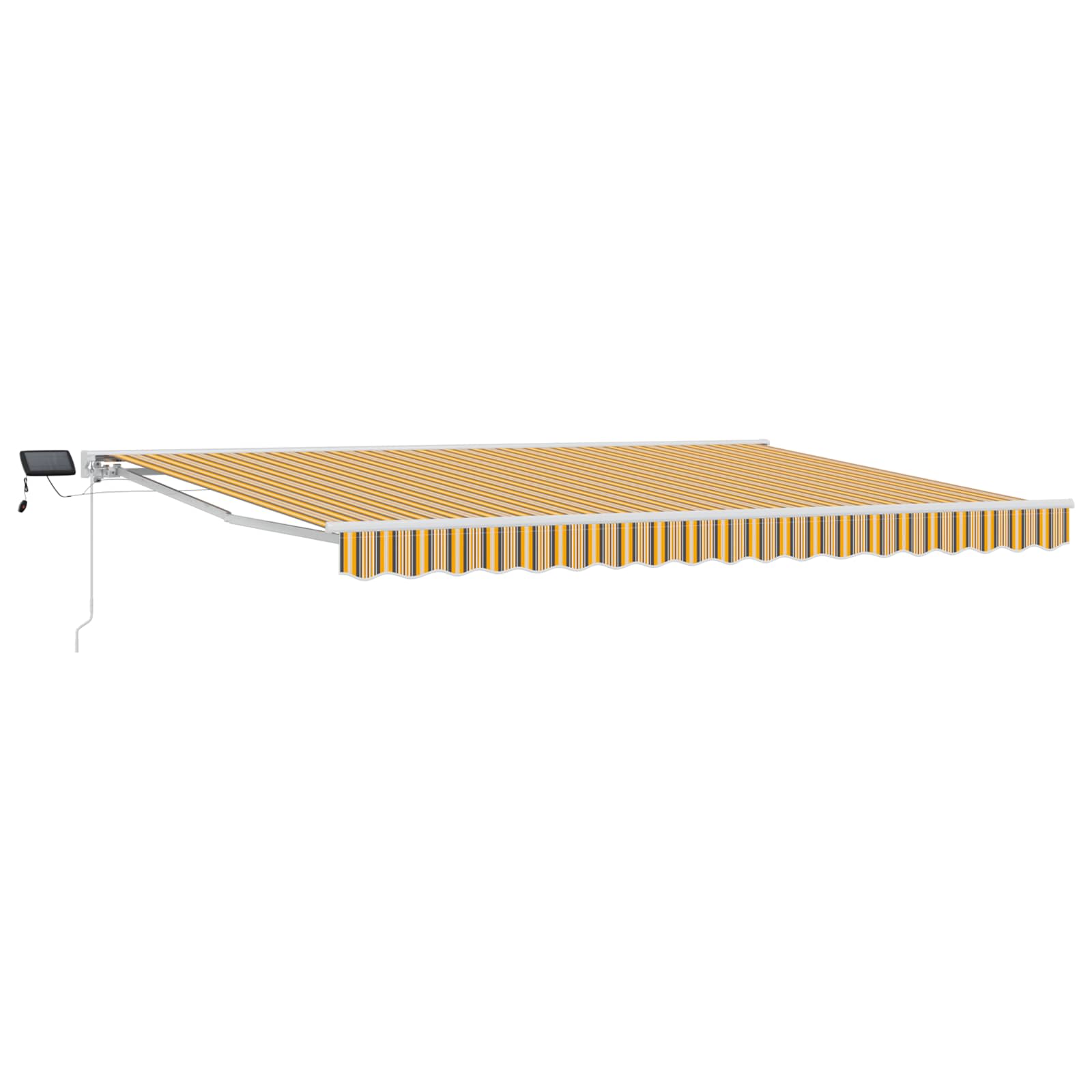 vidaXL Manual Awning Frame with LEDs 4.5 x 3.5 m 2