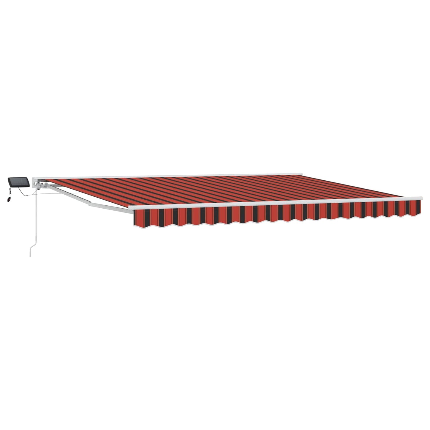 vidaXL Manual Awning Frame with LEDs Orange, Black and White 5 x 3 m 2