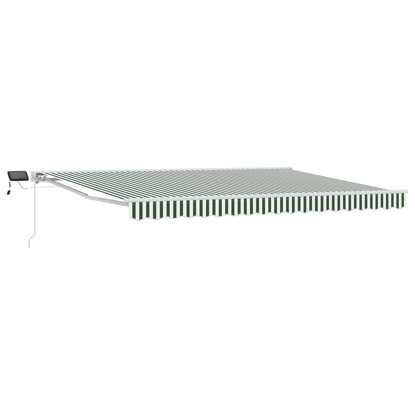 vidaXL Manual Awning Frame with LEDs Green and White 5 x 3 m 2