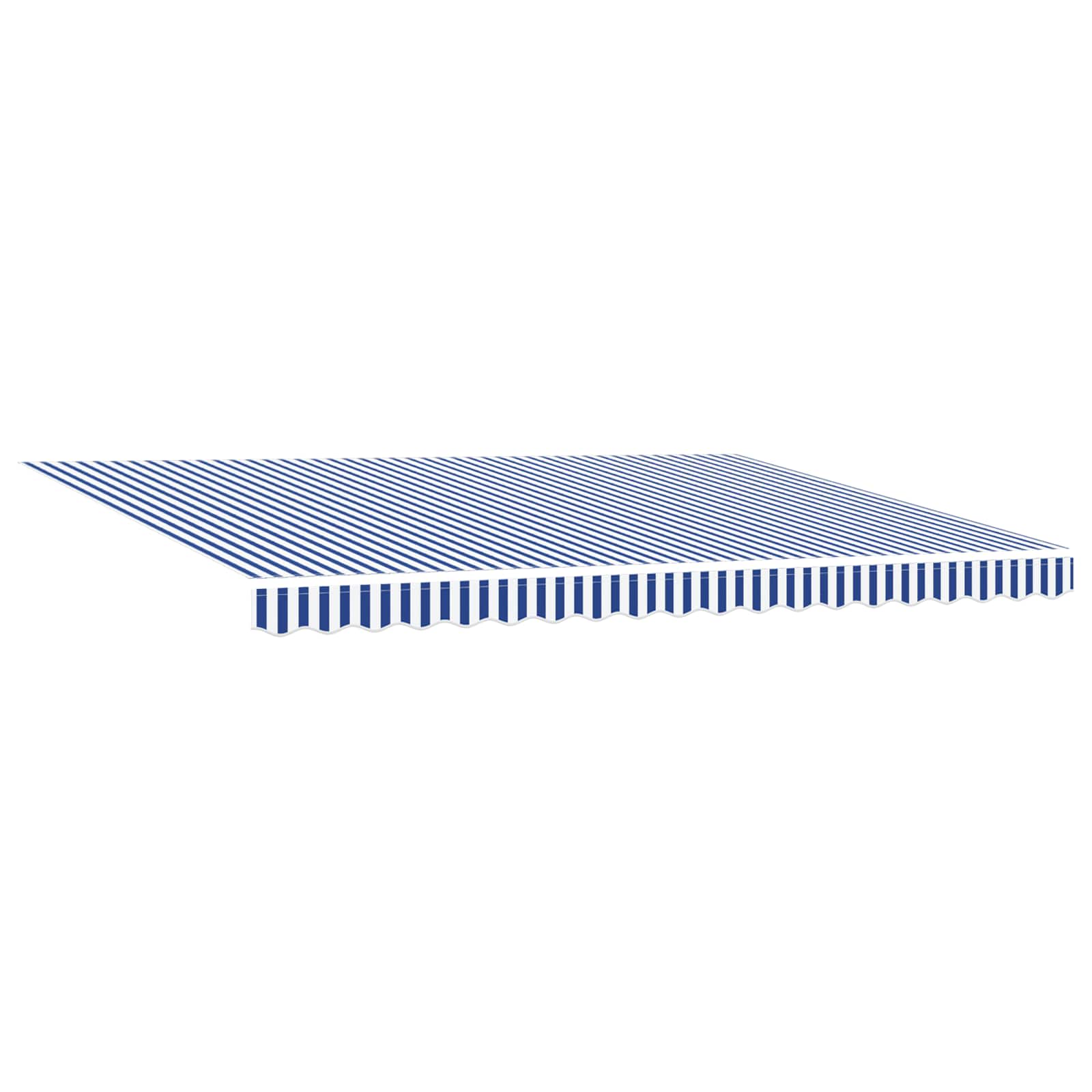 vidaXL Manual Awning Frame with LEDs Blue and White 5 x 3.5 m 5