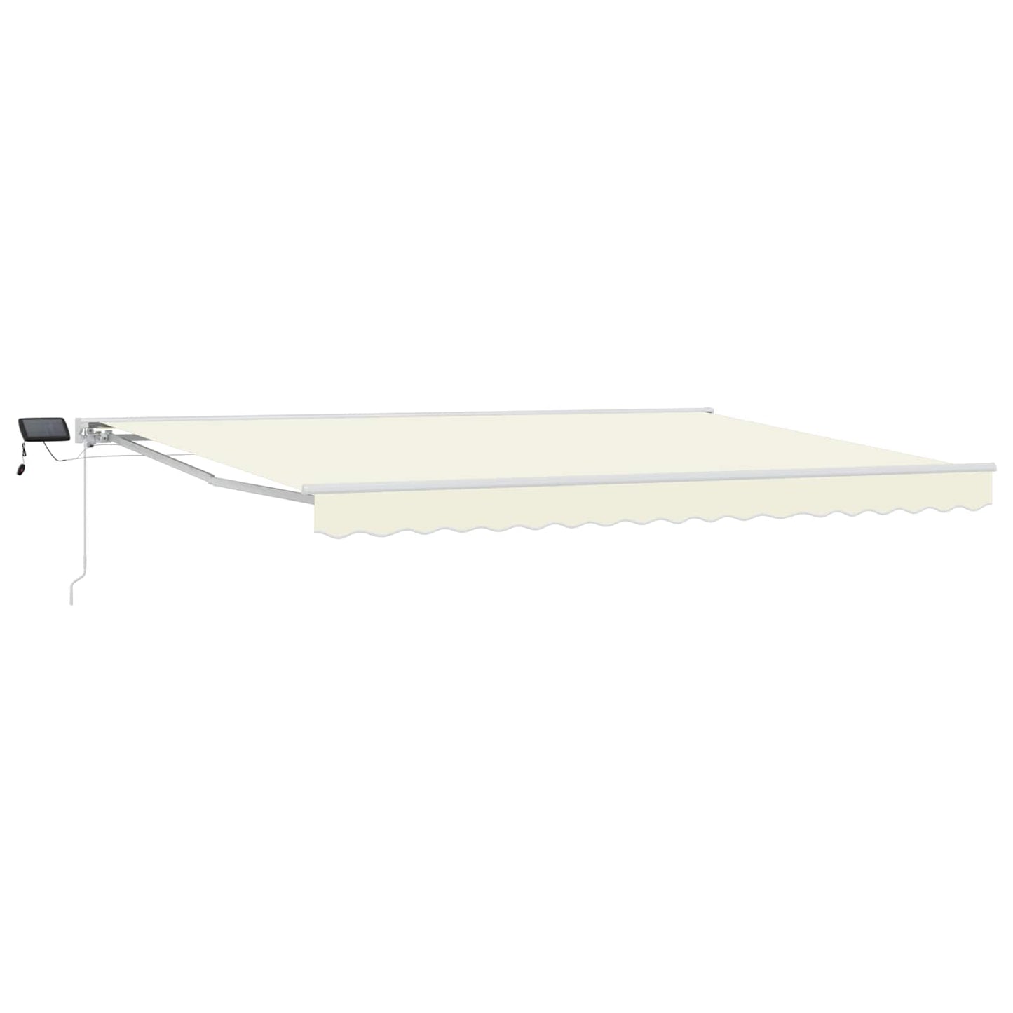 vidaXL Manual Awning Frame with LEDs Cream and White 5 x 3.5 m 2