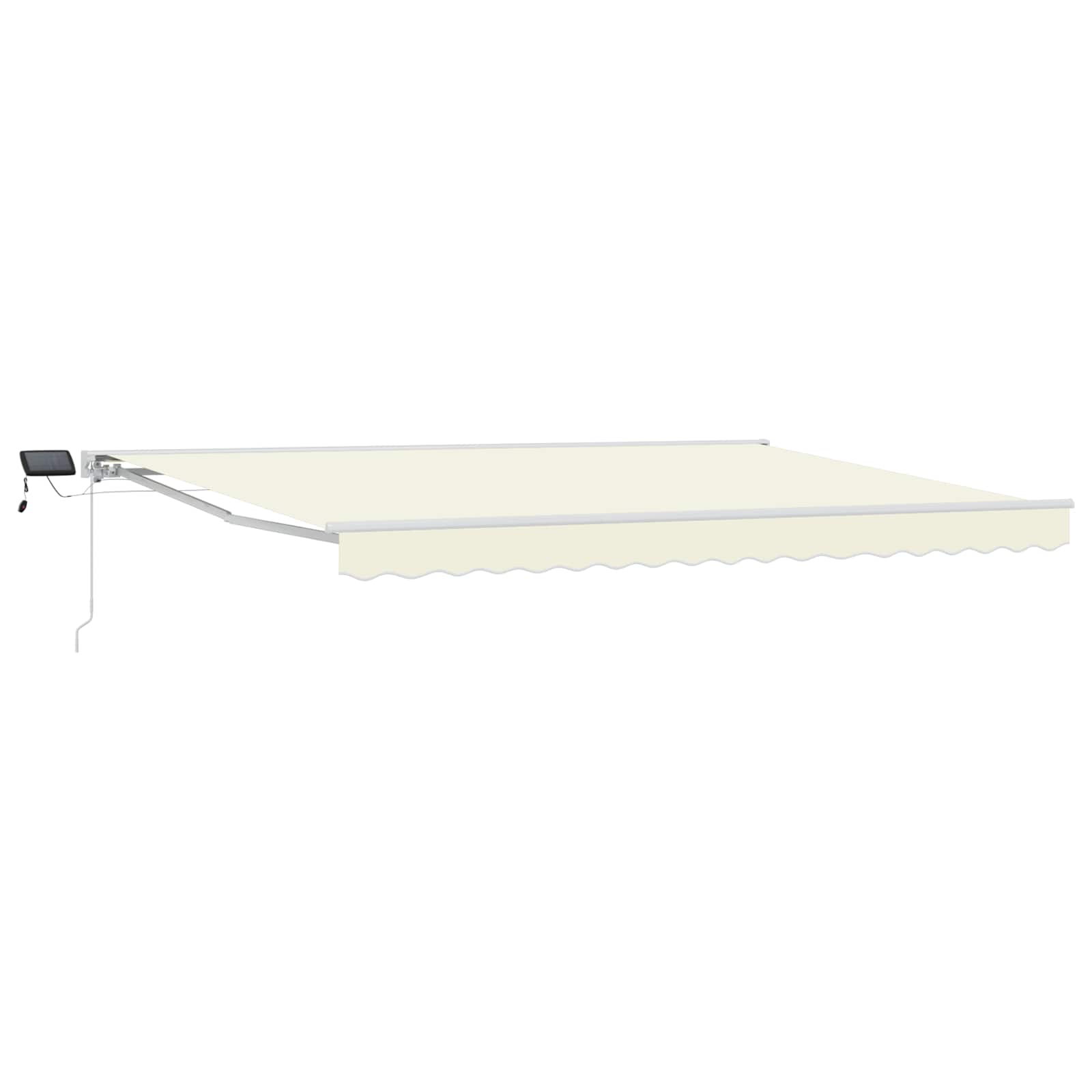 vidaXL Manual Awning Frame with LEDs Cream and White 5 x 3.5 m 2