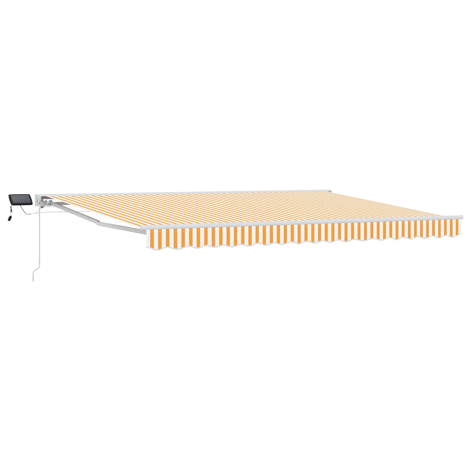 vidaXL Manual Awning Frame with LEDs Yellow and White 5 x 3.5 m 2