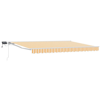 vidaXL Manual Awning Frame with LEDs Yellow and White 5 x 3.5 m 2