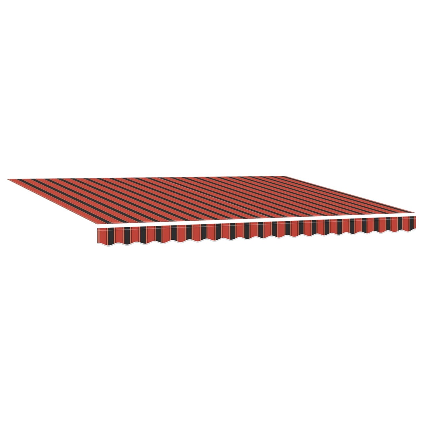 vidaXL Manual Awning Frame with LEDs Orange, Black and White 5 x 3.5 m 5