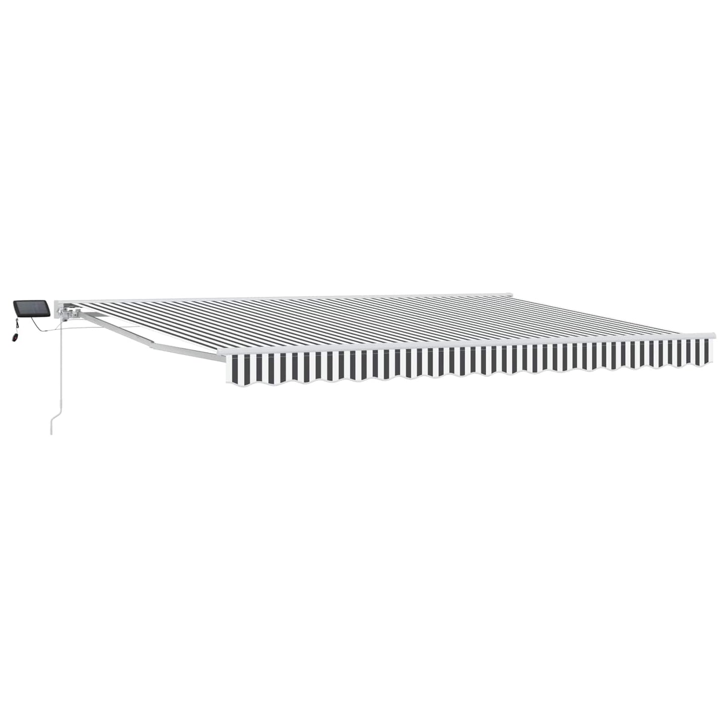 vidaXL Manual Awning Frame with LEDs Anthracite and White 5 x 3.5 m 2