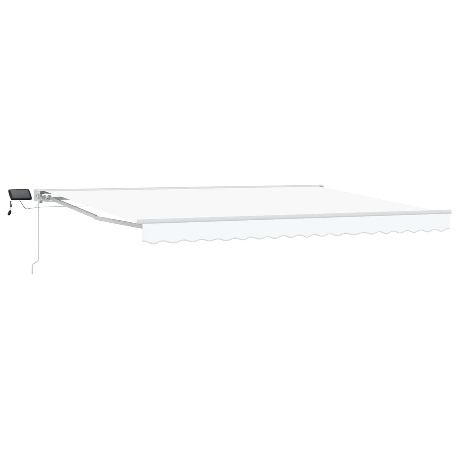vidaXL Manual Awning Frame with LEDs White 5 x 3.5 m 2