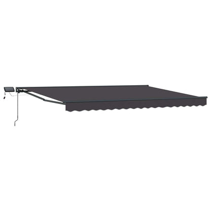 vidaXL Manual Awning Frame with LEDs Anthracite 4.5 x 3.5 m 2