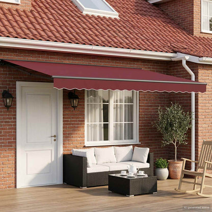 vidaXL Manual Awning Frame with LEDs 4.5 x 3.5 m 3