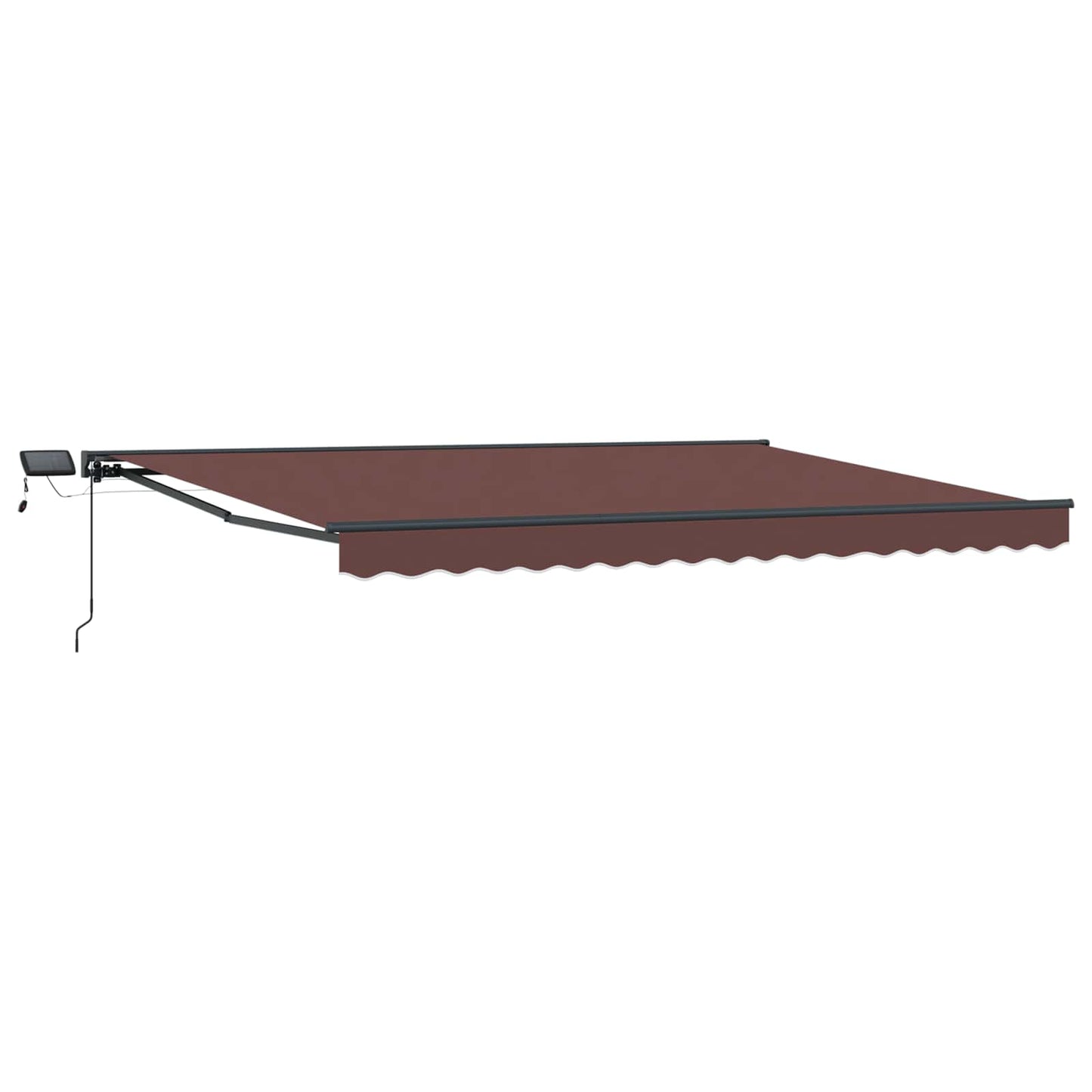 vidaXL Manual Awning Frame with LEDs Brown and Anthracite 4.5 x 3.5 m 2