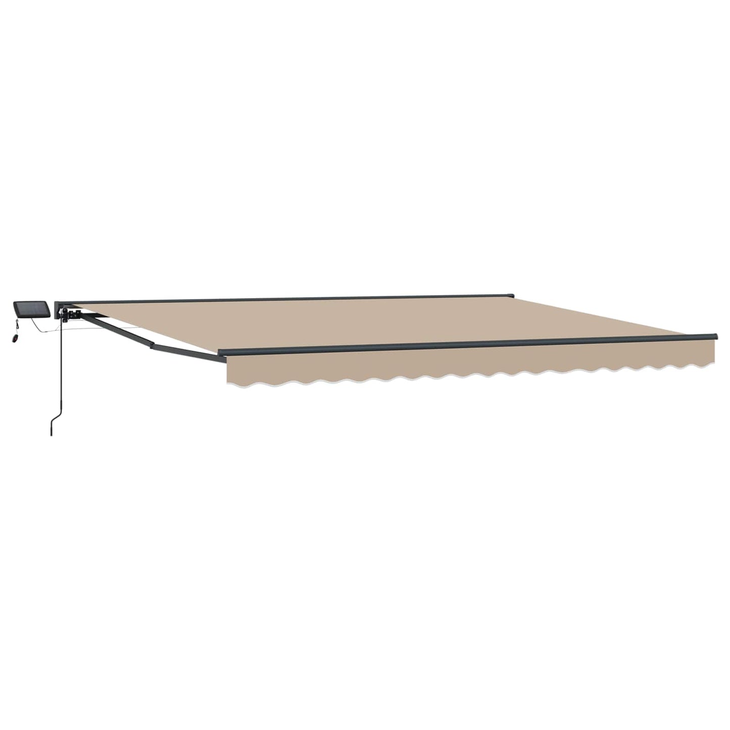 vidaXL Manual Awning Frame with LEDs Beige and Anthracite 4.5 x 3.5 m 2