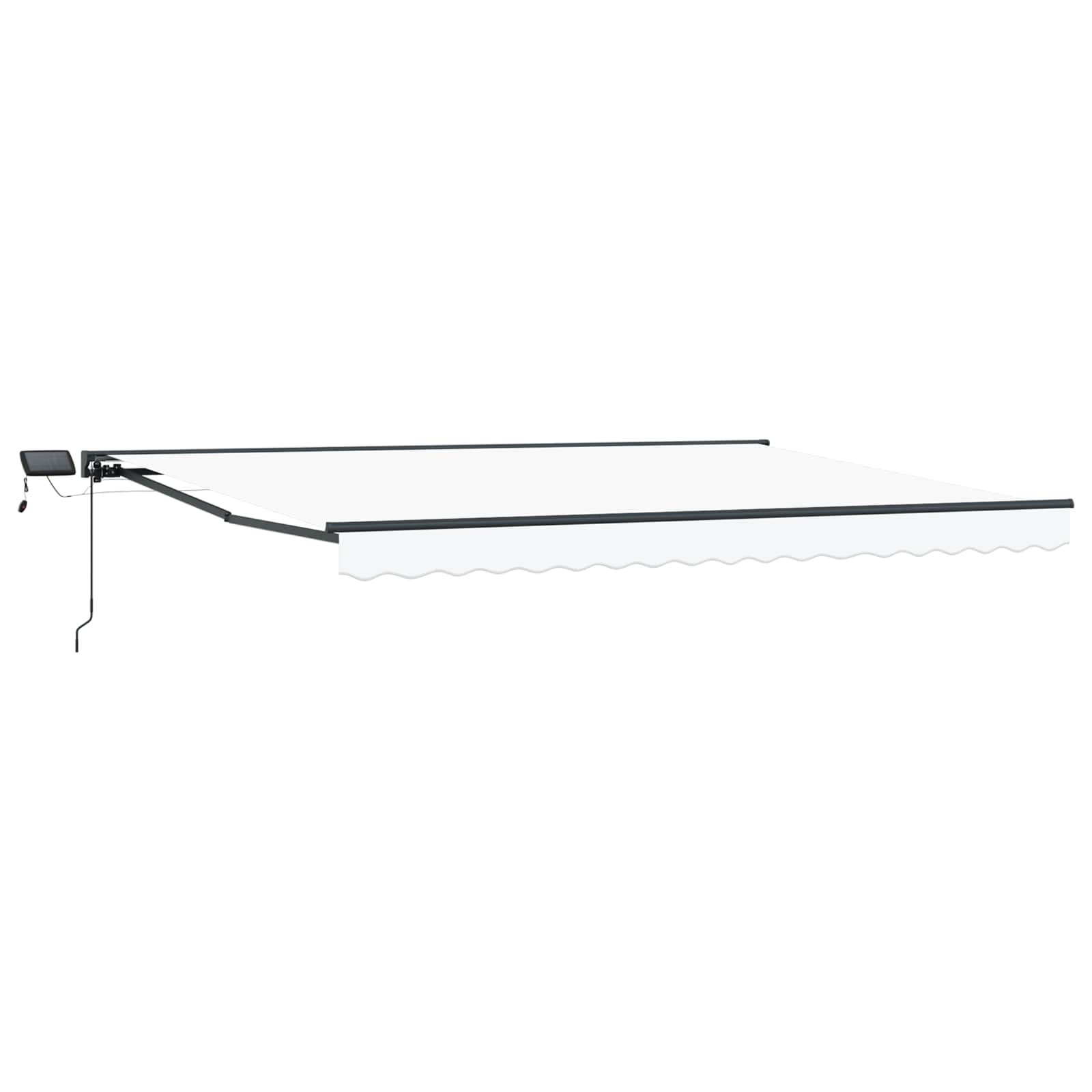 vidaXL Manual Awning Frame with LEDs White and Anthracite 4.5 x 3.5 m 2