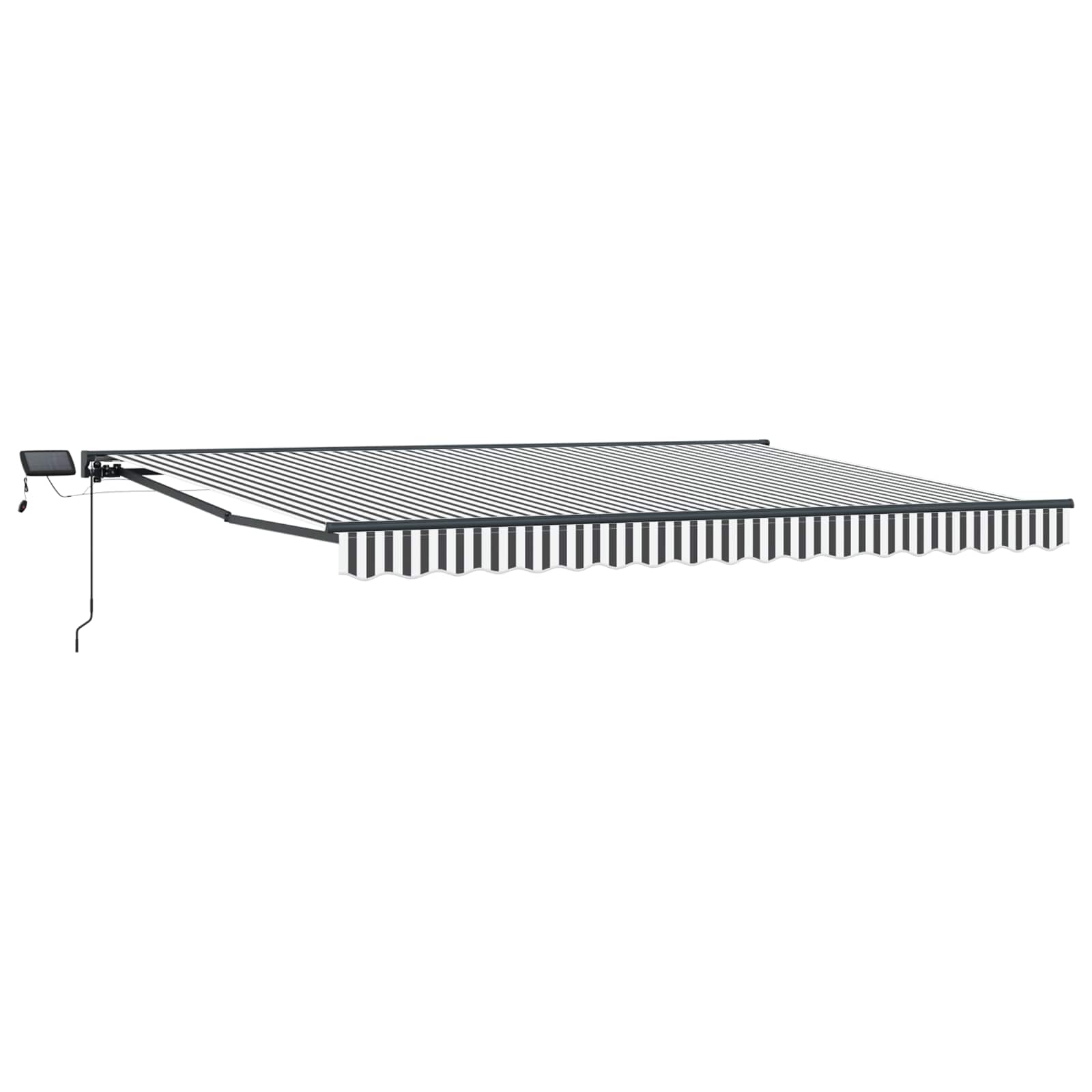vidaXL Manual Awning Frame with LEDs Anthracite and White 5 x 3.5 m 2
