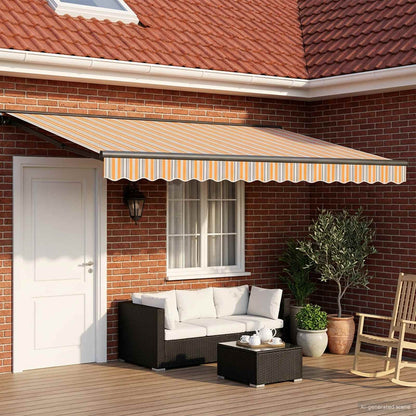 vidaXL Manual Awning Frame with LEDs 5 x 3.5 m 1