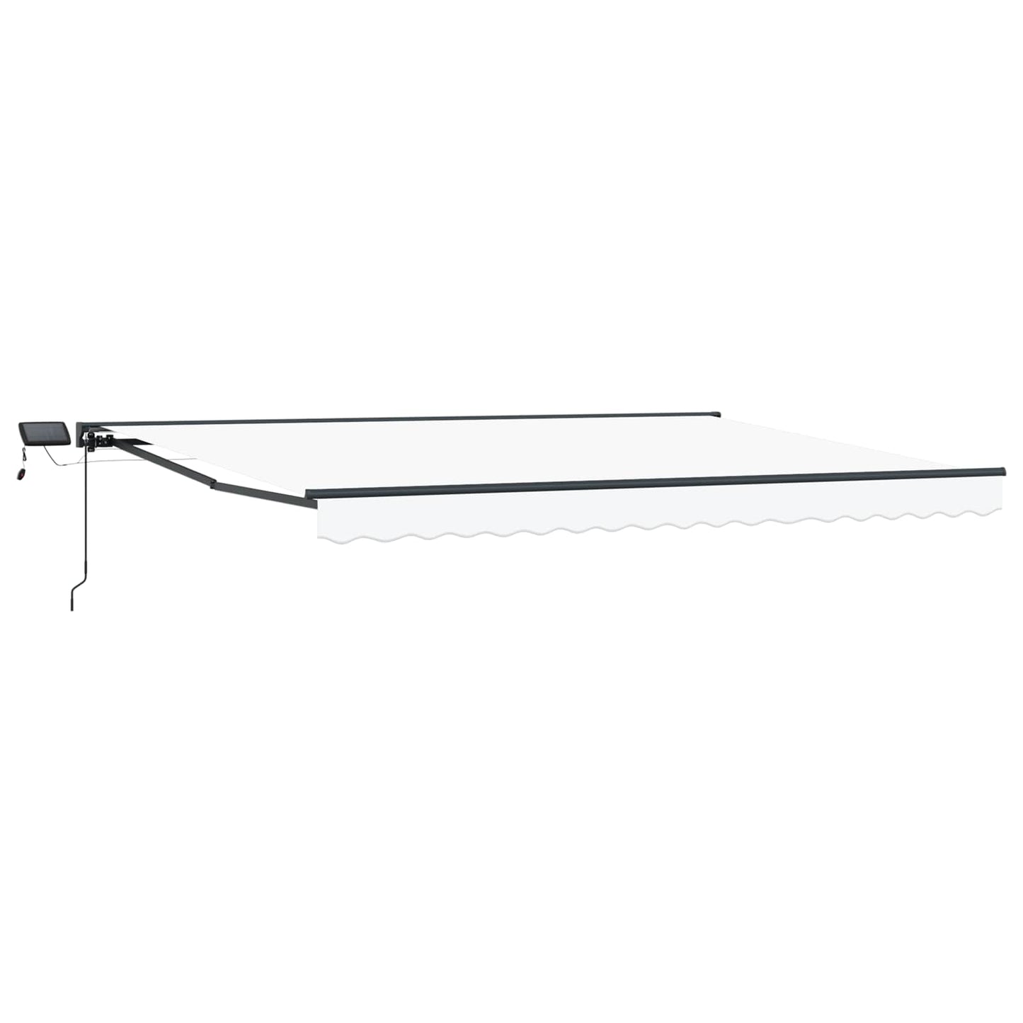 vidaXL Manual Awning Frame with LEDs White and Anthracite 5 x 3.5 m 2