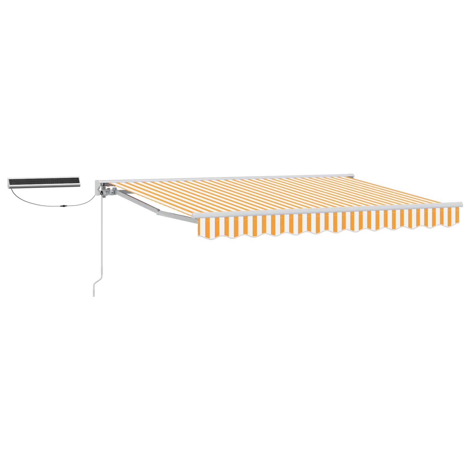 vidaXL Electric Retractable Awning Yellow and White 3 x 2 m 2