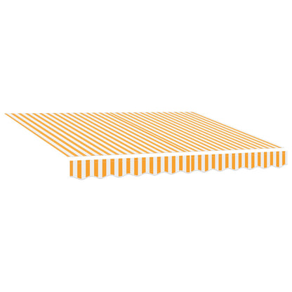 vidaXL Electric Retractable Awning Yellow and White 3 x 2 m 4