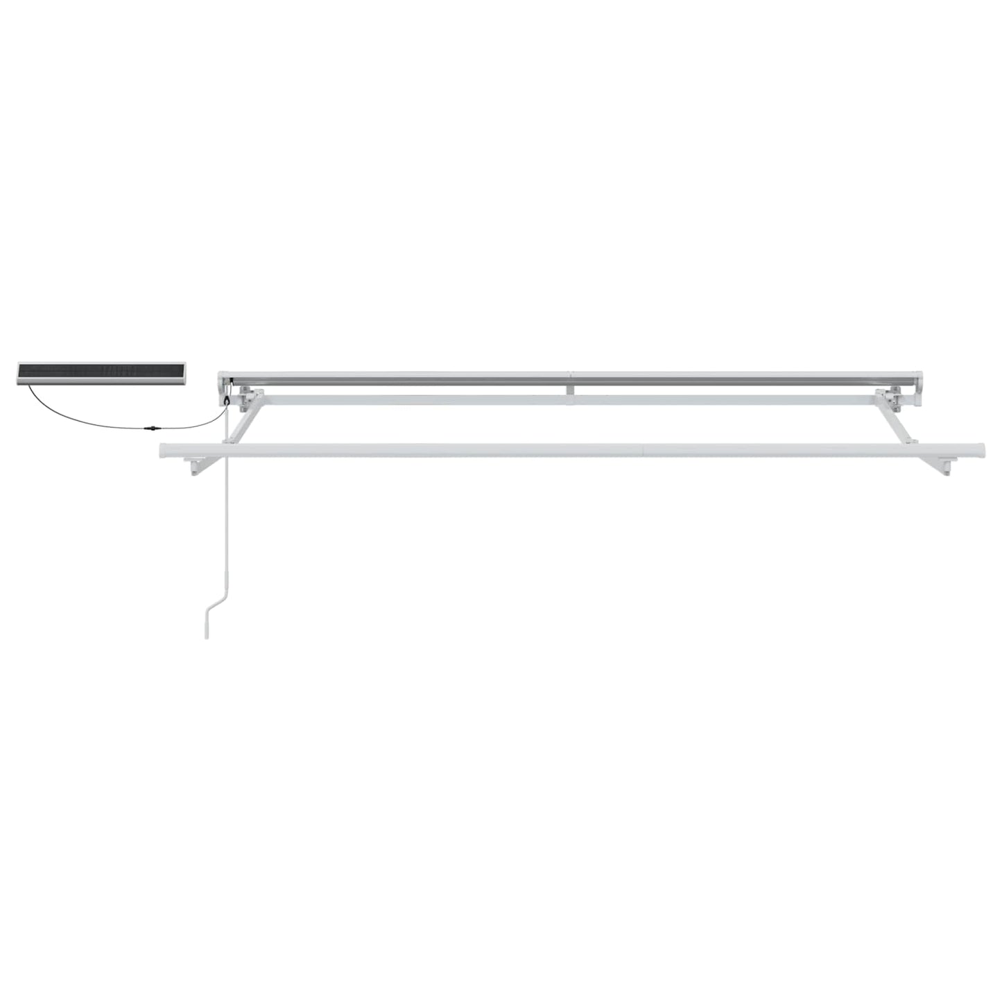 vidaXL Electric Retractable Awning Yellow and White 3 x 2 m 5