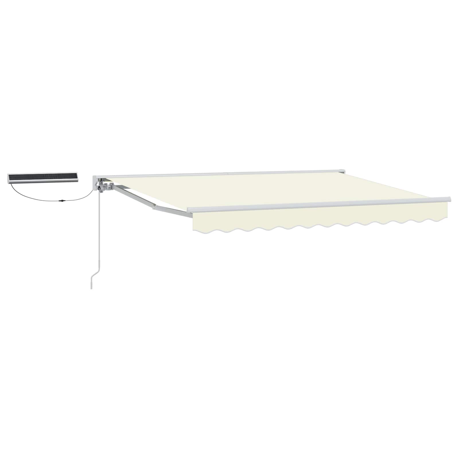 vidaXL Electric Retractable Awning Cream and White 3.5 x 2 m 2