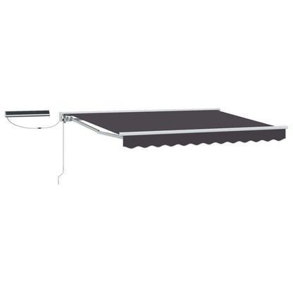 vidaXL Electric Retractable Awning White and Anthracite 3.5 x 2 m 2