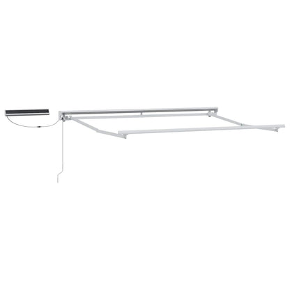 vidaXL Electric Retractable Awning Brown and White 3.5 x 2 m 3