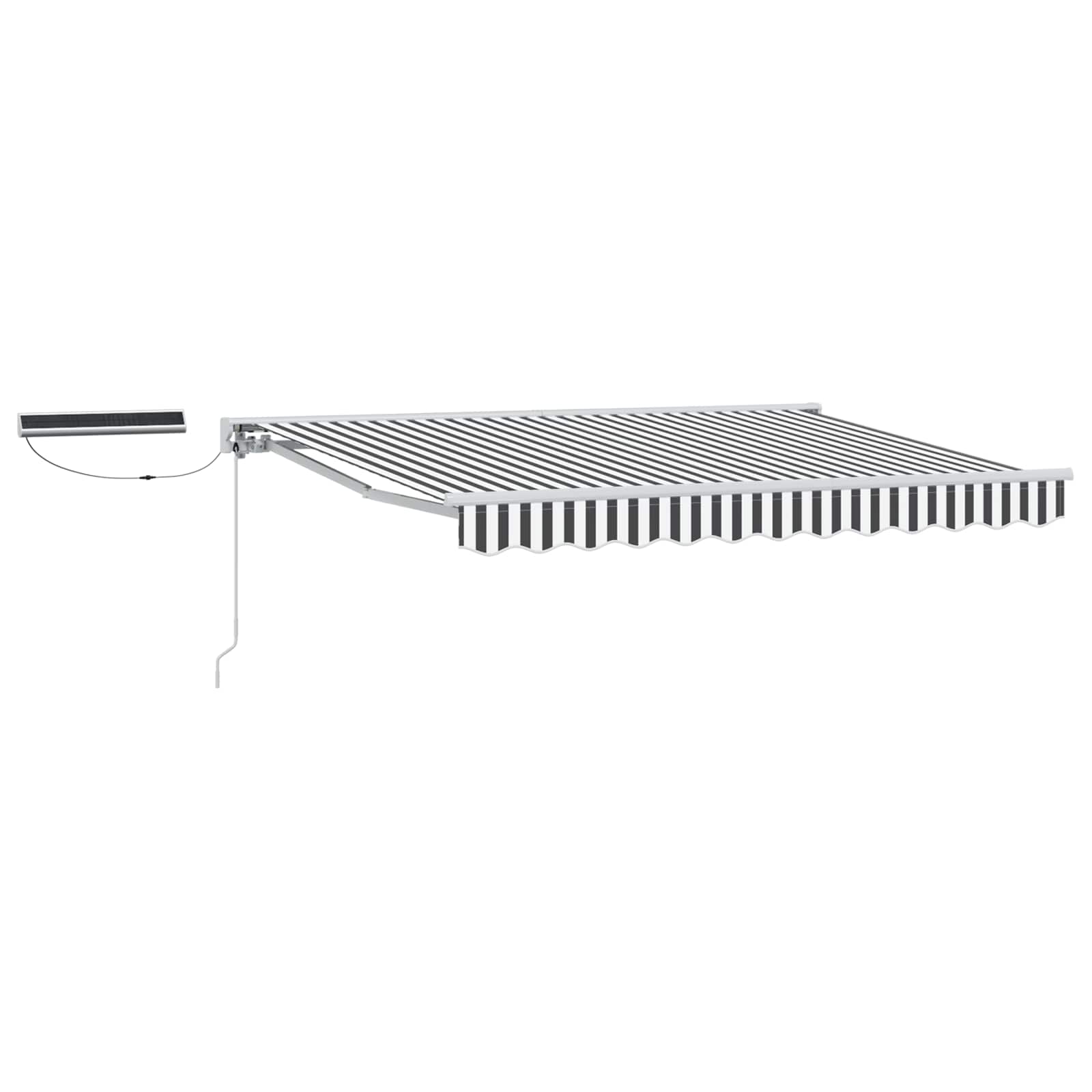 vidaXL Electric Retractable Awning Anthracite and White 3.5 x 2 m 2