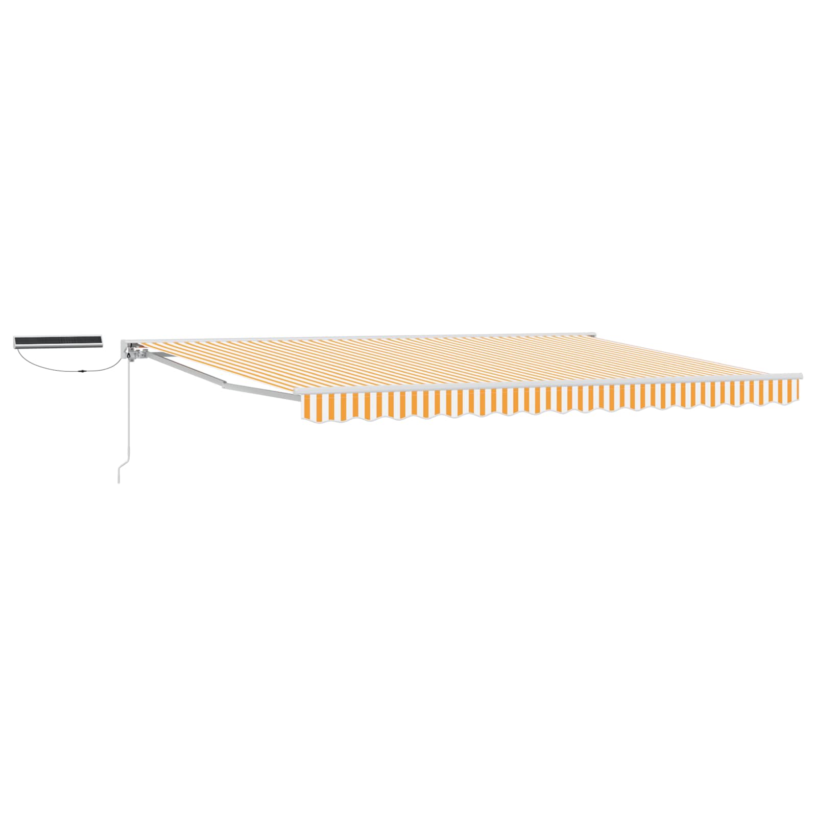 vidaXL Electric Retractable Awning Yellow and White 4 x 2 m 2