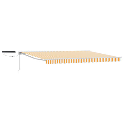 vidaXL Electric Retractable Awning Yellow and White 4 x 2 m 2