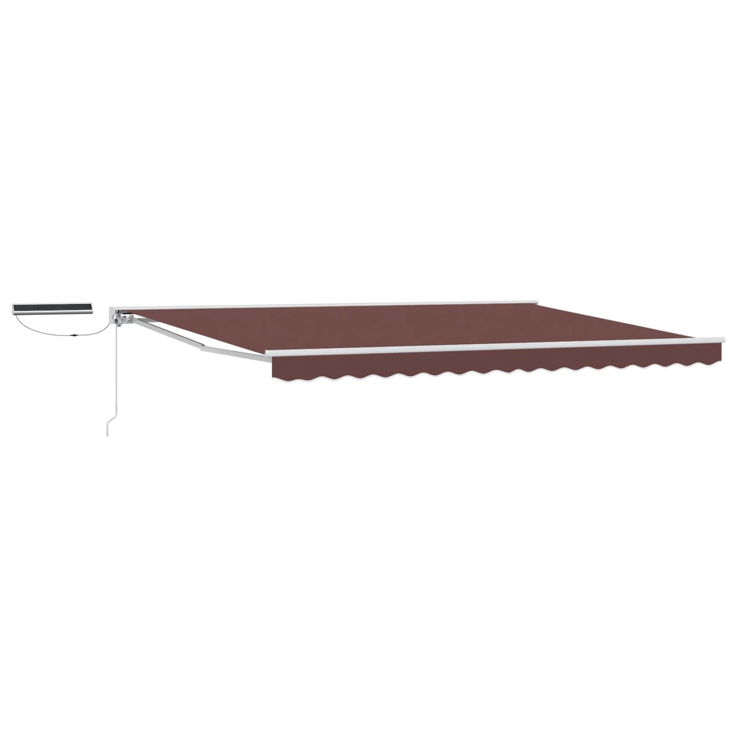 vidaXL Electric Retractable Awning Brown and White 4 x 2 m 2