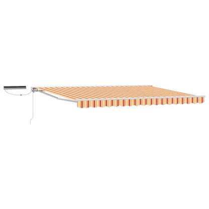 vidaXL Electric Retractable Awning Yellow, Orange and White 4 x 2 m 2