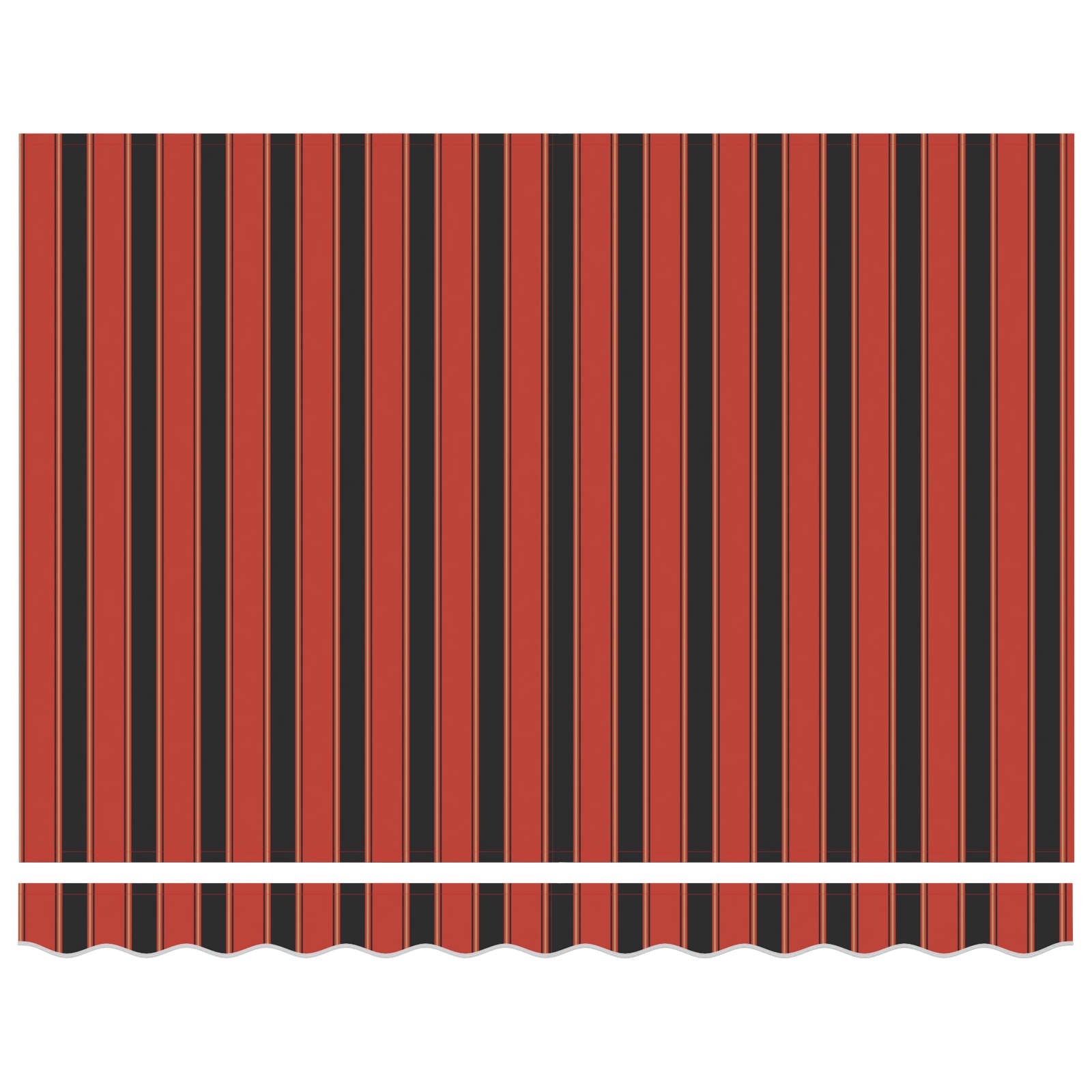vidaXL Electric Retractable Awning Orange, Black and White 3 x 2.5 m 6