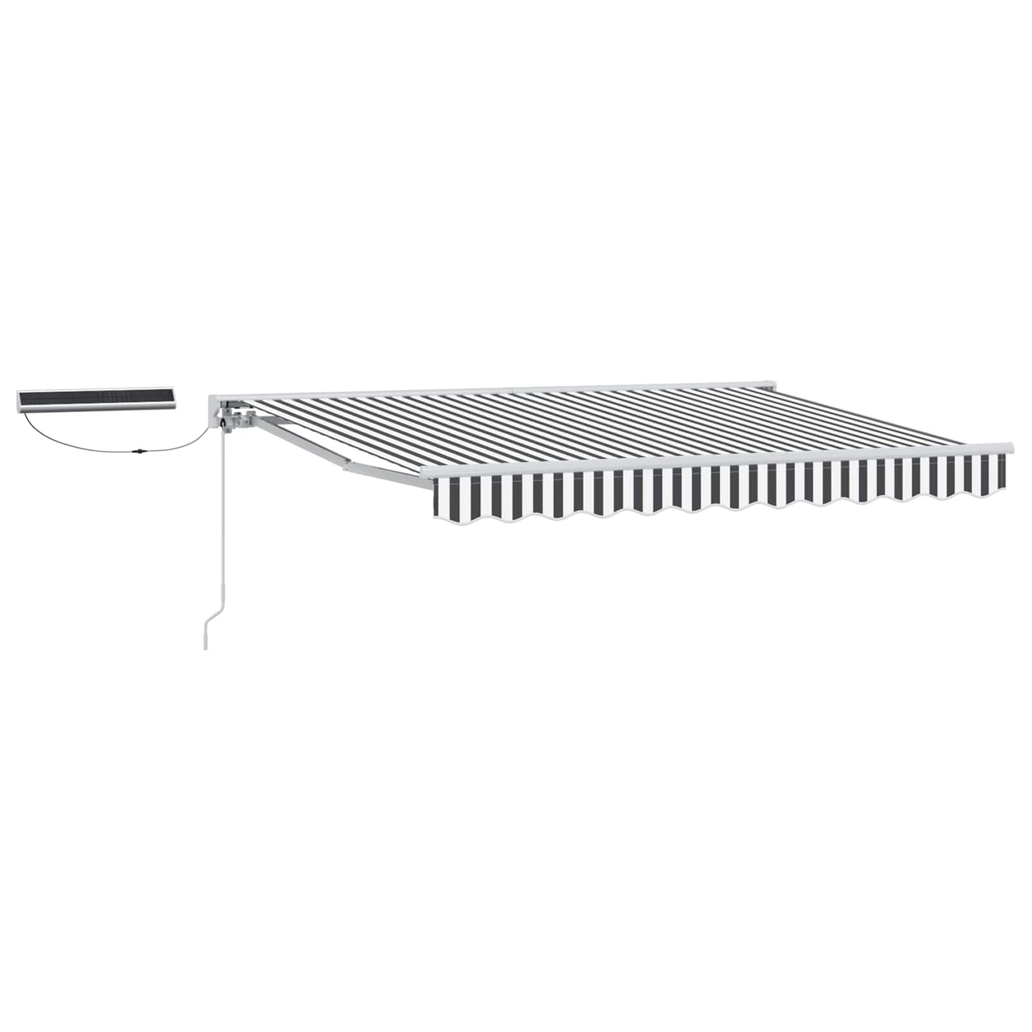 vidaXL Electric Retractable Awning Anthracite and White 3 x 2.5 m 2