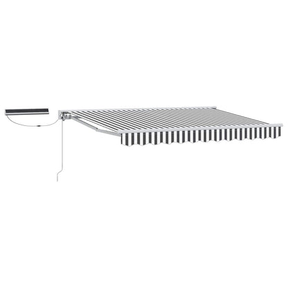 vidaXL Electric Retractable Awning Anthracite and White 3 x 2.5 m 2