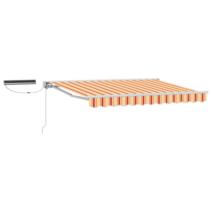vidaXL Electric Retractable Awning Yellow, Orange and White 3 x 2.5 m 2