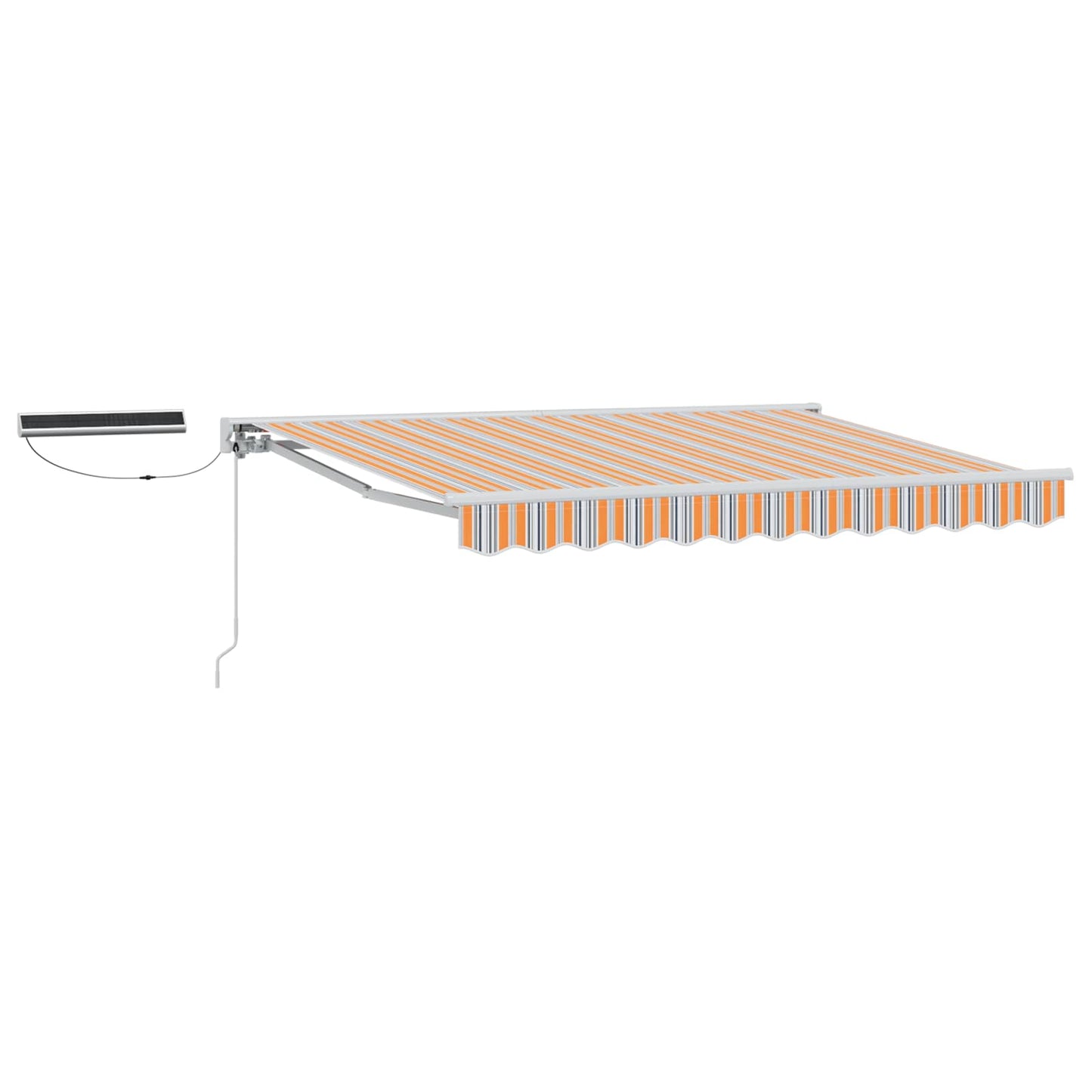 vidaXL Electric Retractable Awning Blue, Orange and White 3 x 2.5 m 2