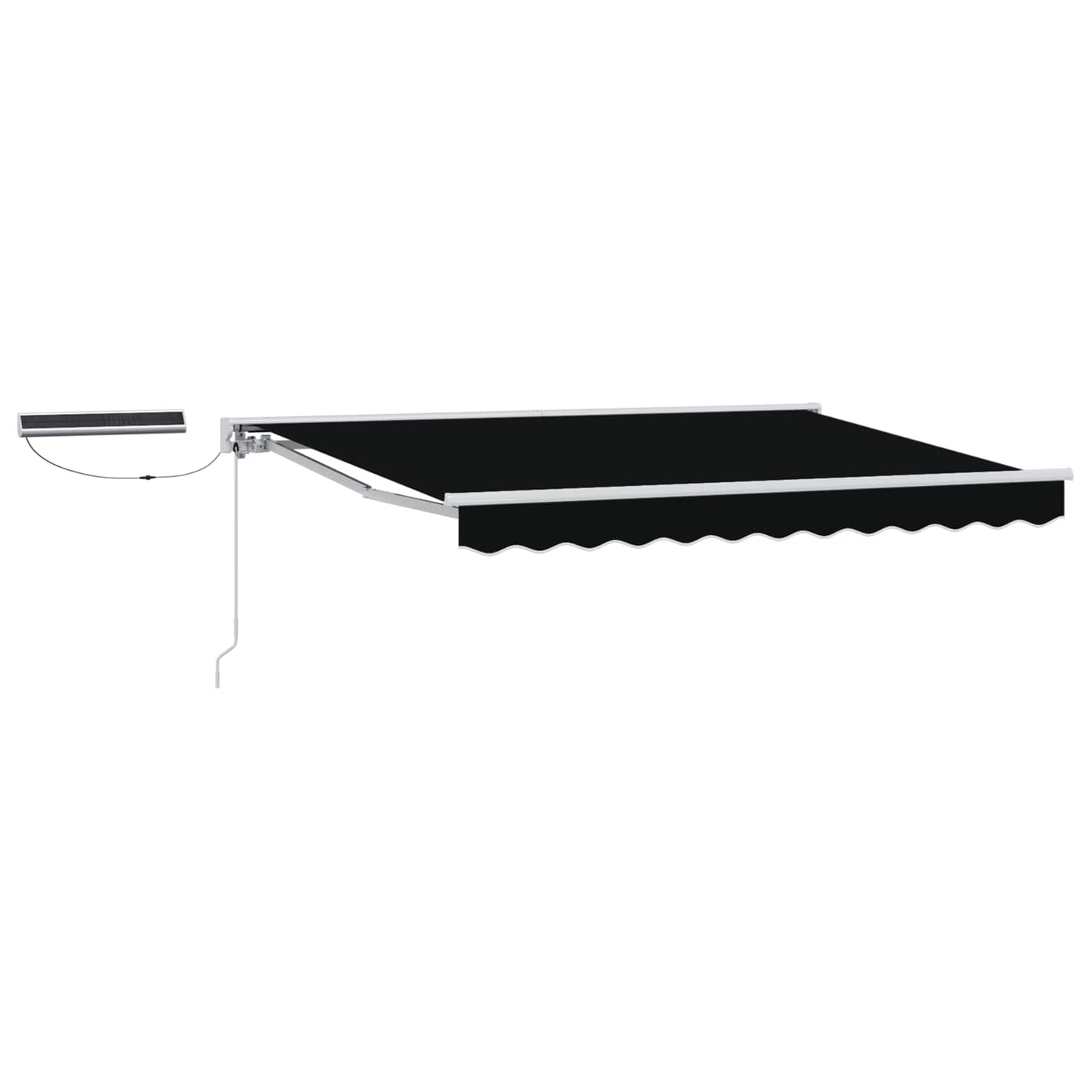 vidaXL Electric Retractable Awning Black and White 3 x 2.5 m 2