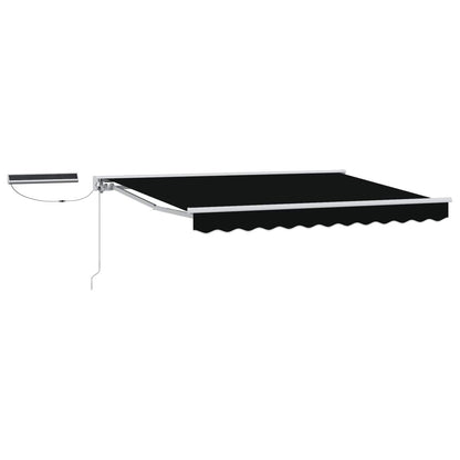 vidaXL Electric Retractable Awning Black and White 3 x 2.5 m 2