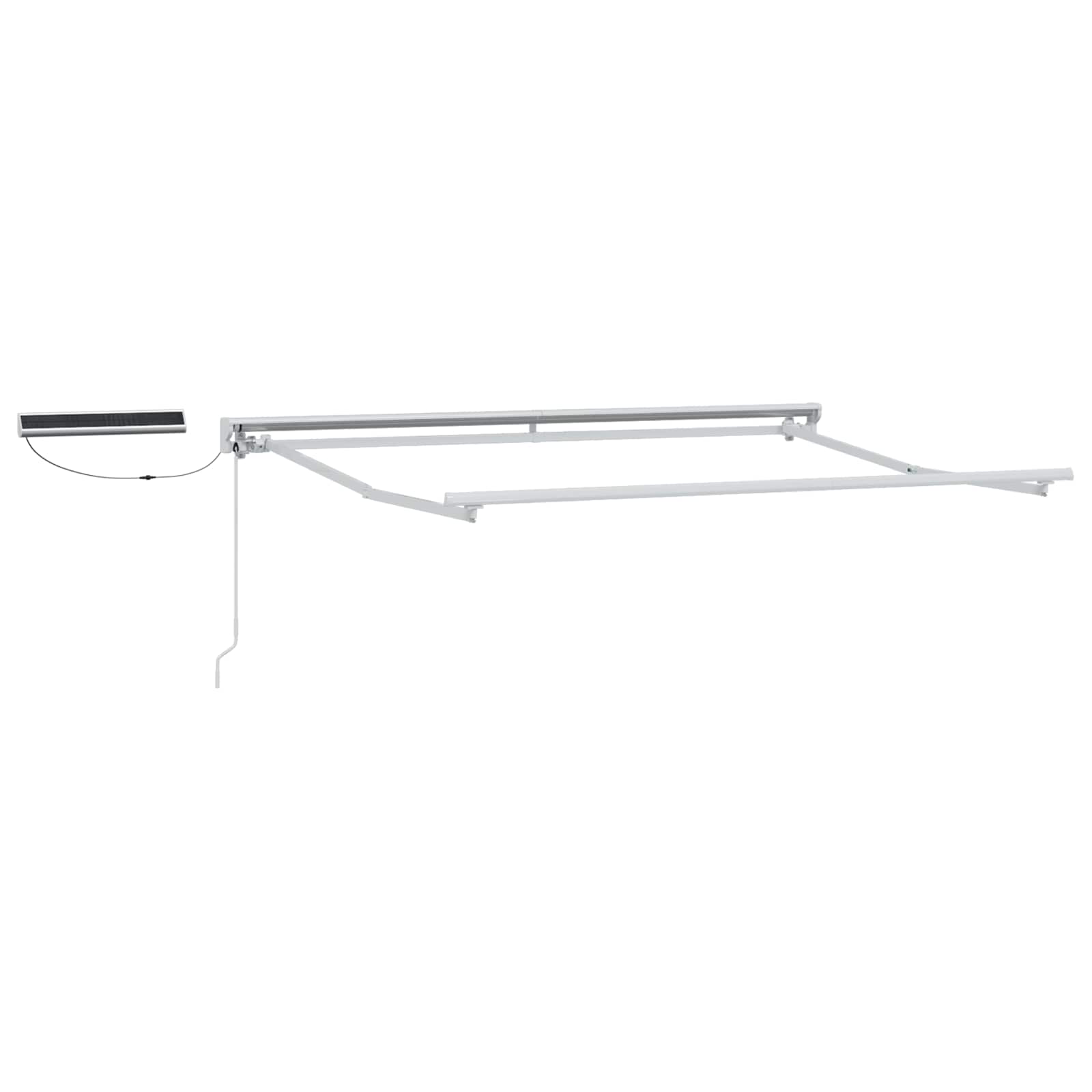 vidaXL Electric Retractable Awning Light Grey and White 3 x 2.5 m 3