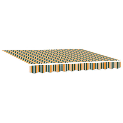 vidaXL Electric Retractable Awning Green, Yellow and White 3 x 2.5 m 4