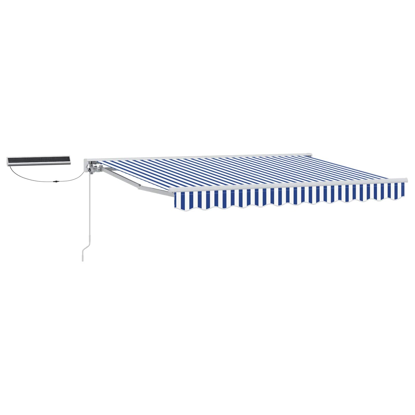 vidaXL Electric Retractable Awning Blue and White 3.5 x 2.5 m 2
