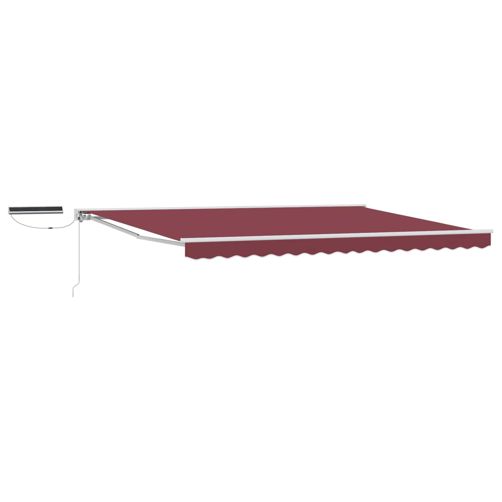 vidaXL Electric Retractable Awning Burgundy and White 4 x 3 m 2