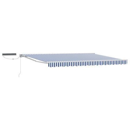 vidaXL Electric Retractable Awning Blue and White 4 x 3.5 m 2