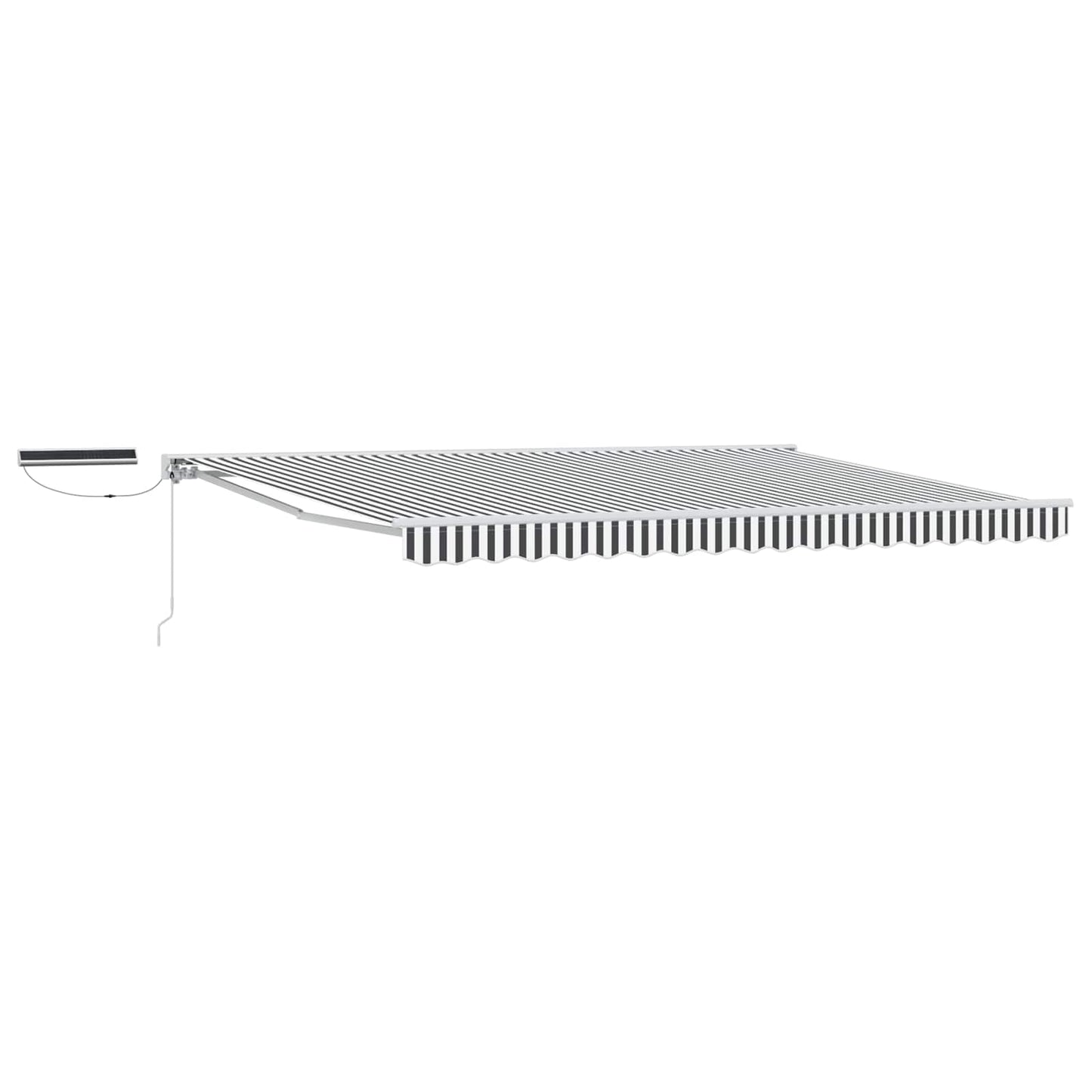 vidaXL Electric Retractable Awning Anthracite and White 4 x 3.5 m 2