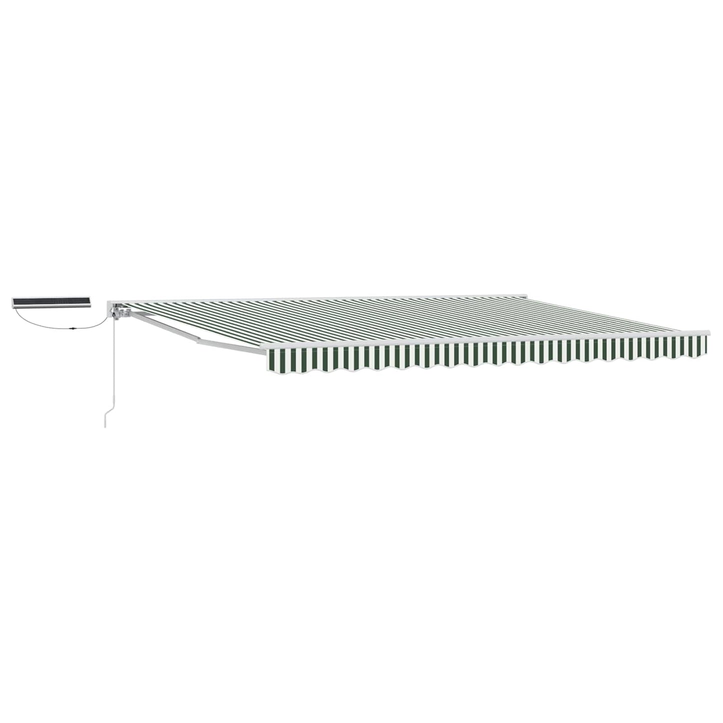 vidaXL Electric Retractable Awning Green and White 4 x 3.5 m 2